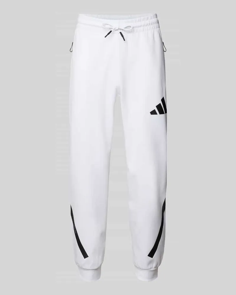 adidas Sweatpants mit elastischem Bund Weiss