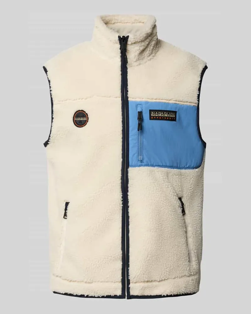 Napapijri Weste mit Label-Patch Modell 'YUPIK Offwhite