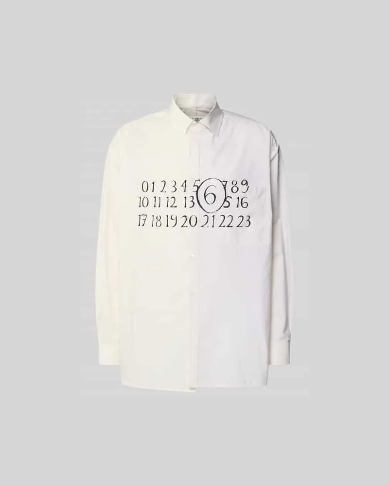 Maison Margiela Relaxed Fit Freizeithemd mit Brusttasche Weiss