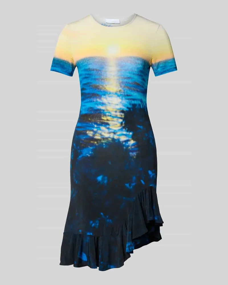 Paco Rabanne T-Shirt-Kleid aus Viskose-Mix Blau