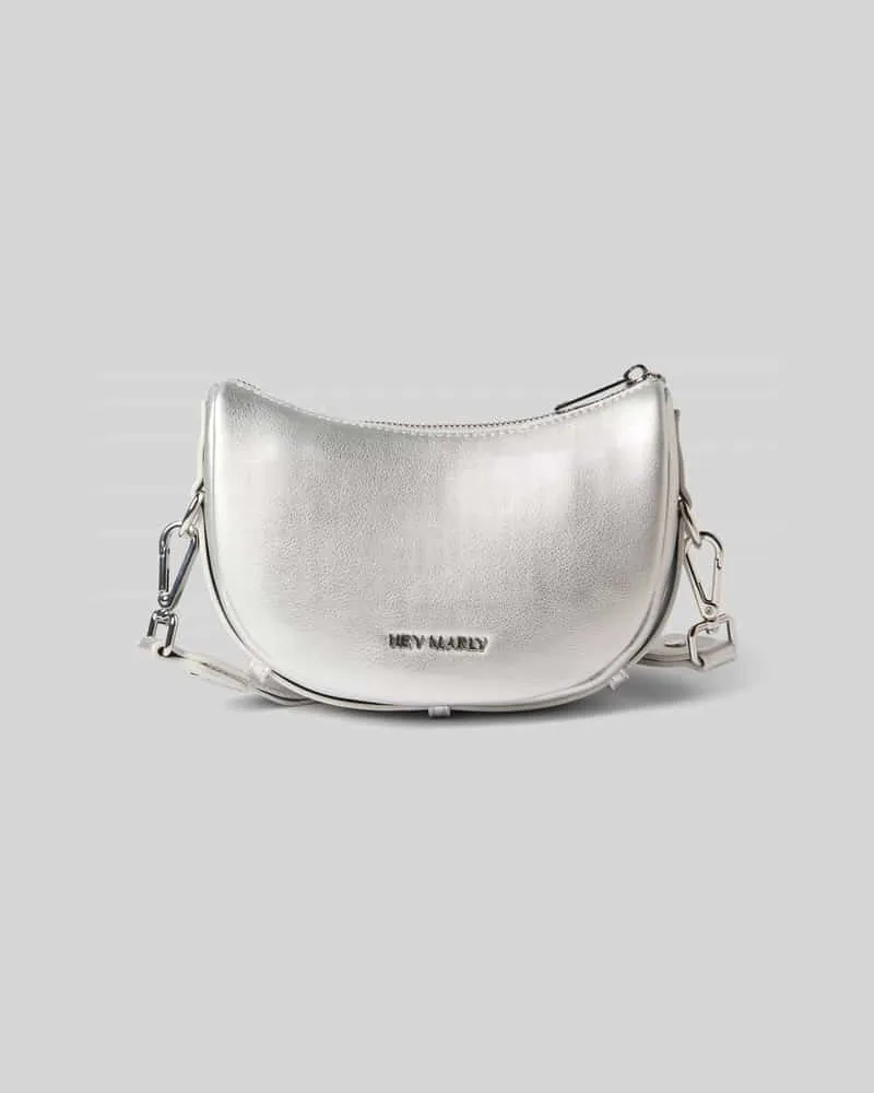 Hey Marly Handtasche mit Label-Applikation Modell 'Sporty Sister Silber