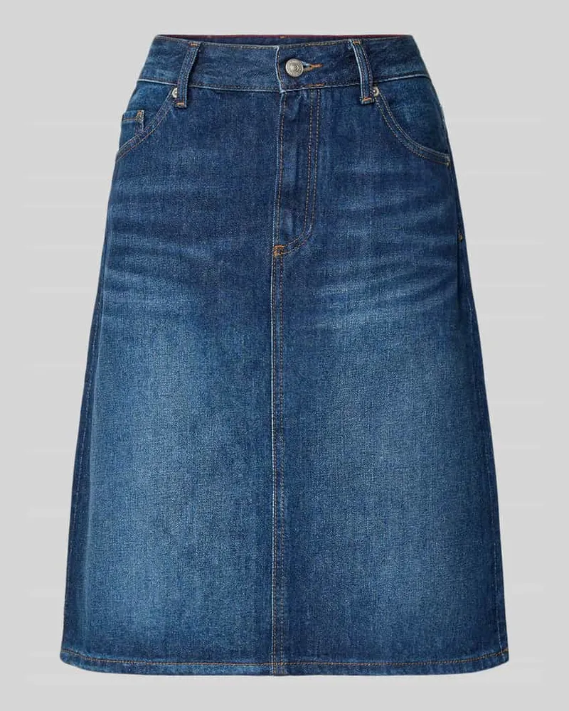 Tommy Hilfiger Körpernaher Jeansrock aus reiner Baumwolle Blau