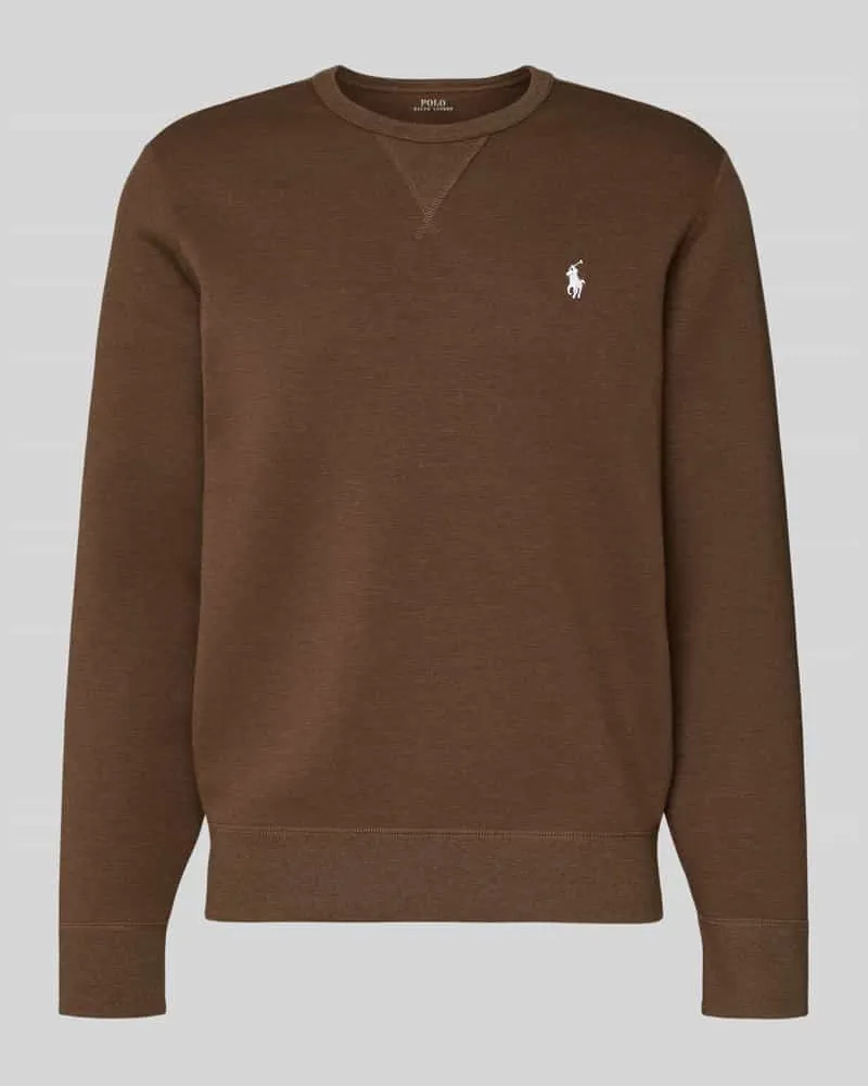 Ralph Lauren Sweatshirt mit Label-Stitching Mittelbraun