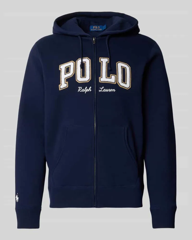 Ralph Lauren Sweatjacke mit Label-Stitching Marine