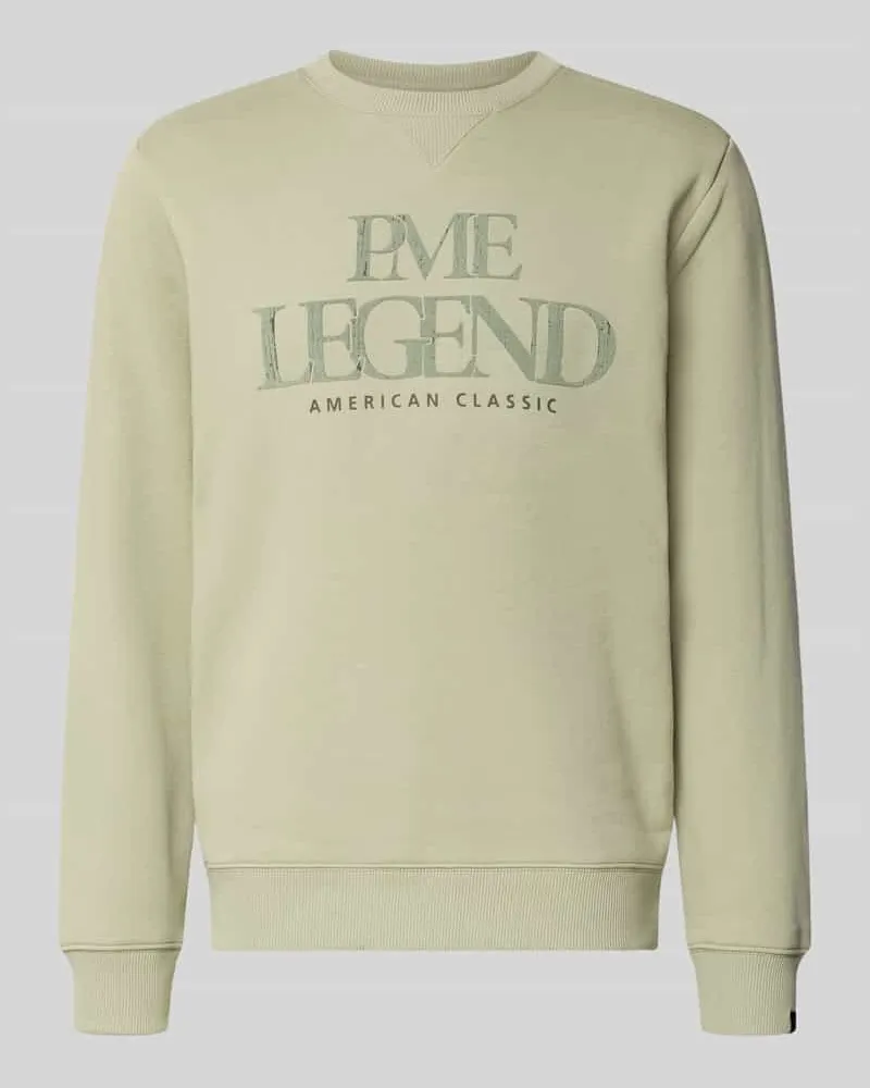 PME Legend Sweatshirt mit Label-Print Mint