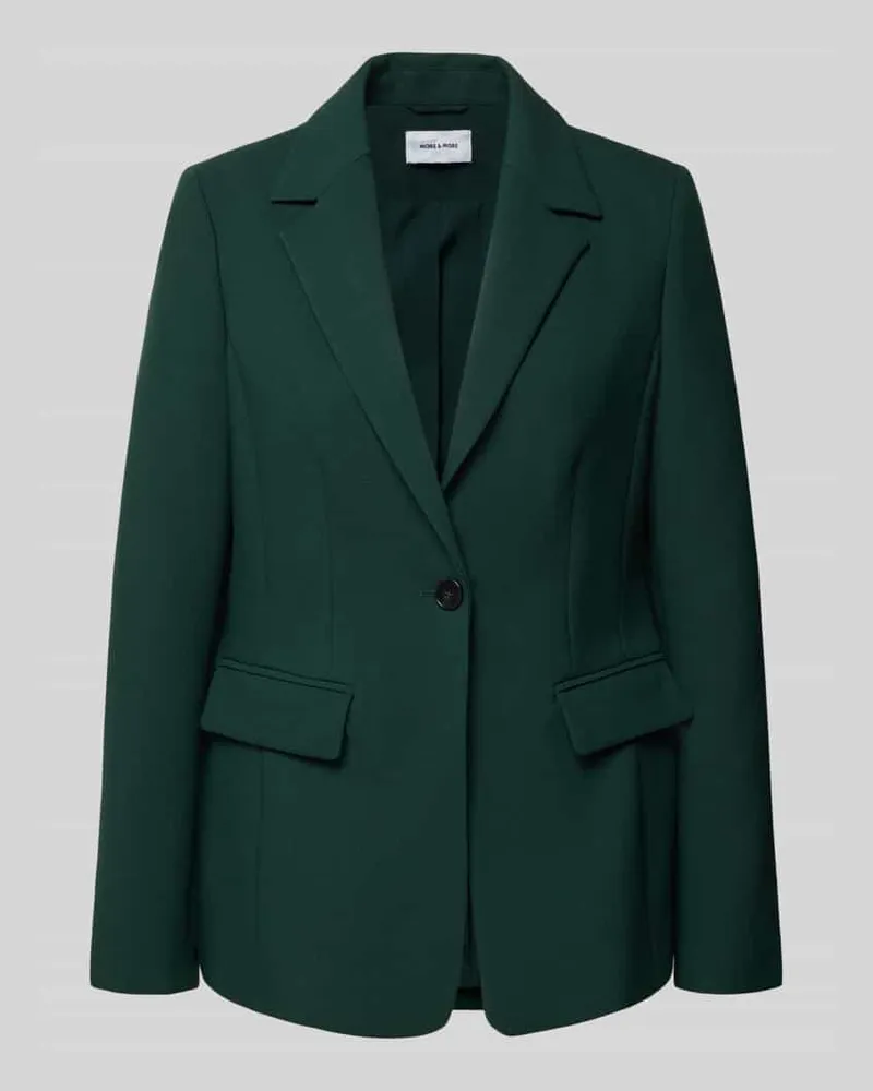 More & More Slim Fit Blazer mit Pattentaschen Bottle