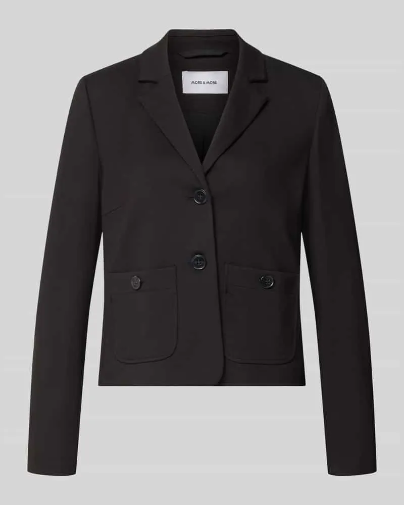 More & More Blazer aus Viskose-Mix mit Reverskragen Black