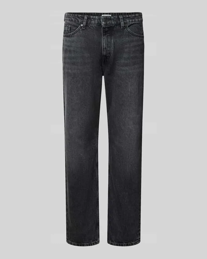 Marc O'Polo Straight Fit Jeans aus reiner Baumwolle Modell 'Sverre Anthrazit