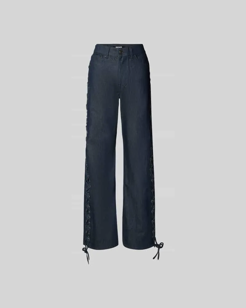 ROTATE Birger Christensen Jeans mit 5-Pocket-Design Dunkelblau
