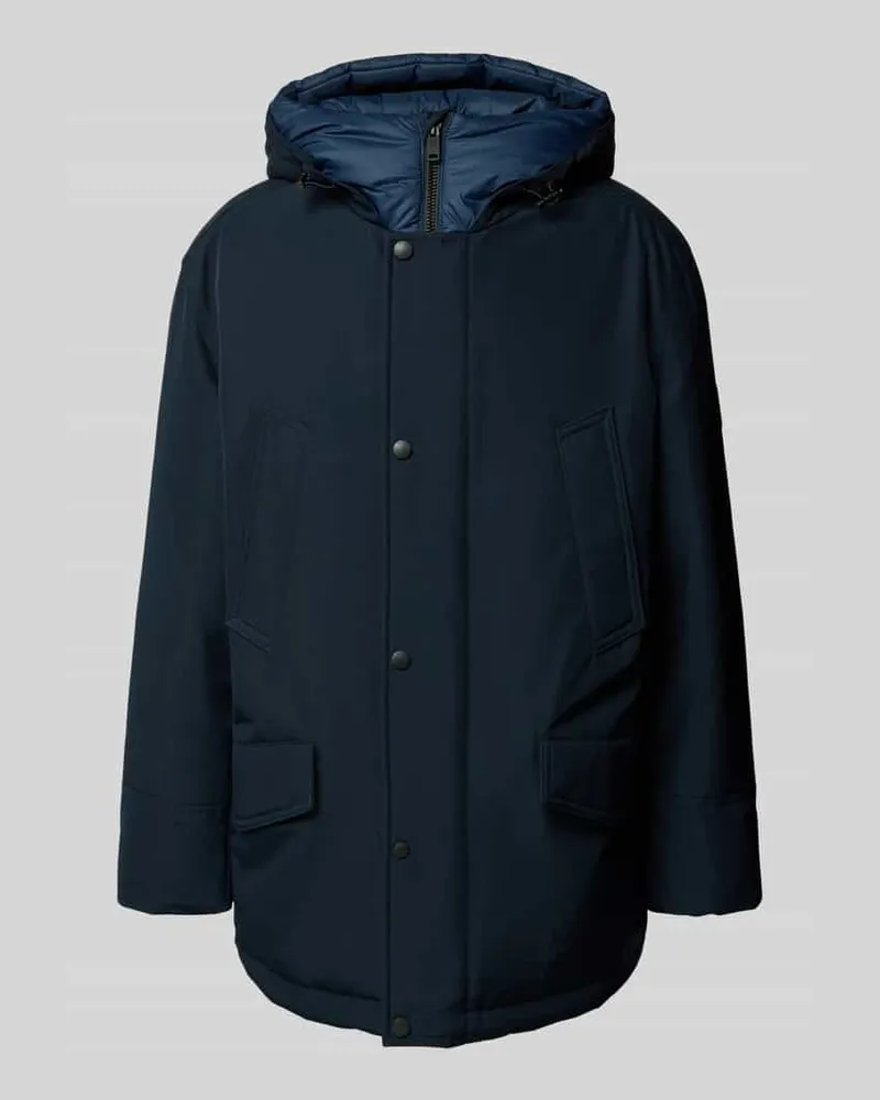 HUGO BOSS Relaxed Fit Parka mit Kapuze Modell 'OSIASS1 Marine