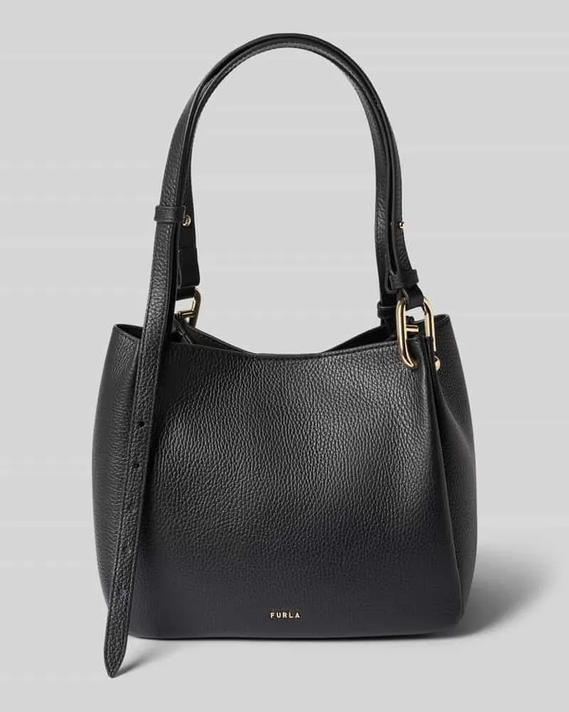 Furla Handtasche aus echtem Leder mit Logo-Detail Modell 'Nuvola Black
