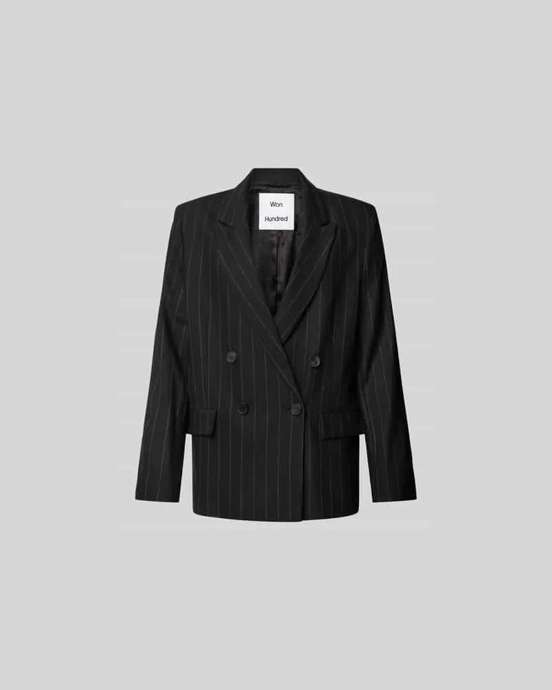 Won Hundred Sakko mit Nadelstreifen Black