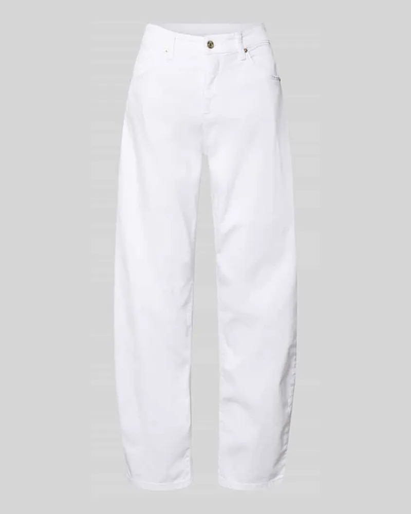 MAC Jeans Straight Fit Stoffhose in verkürzter Passform Modell 'Danni Weiss