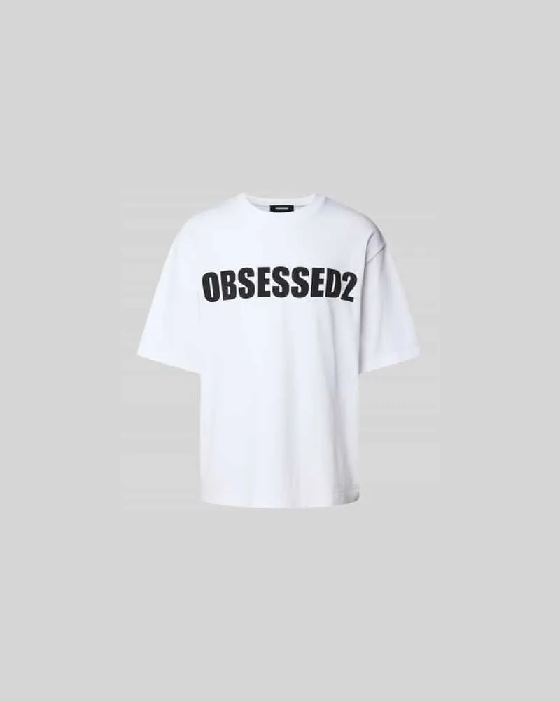 Dsquared2 T-Shirt mit Label-Print Weiss