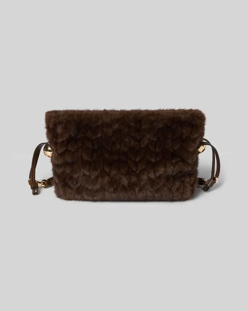 Liu Jo Crossbody Bag aus Kunstfell Dunkelbraun