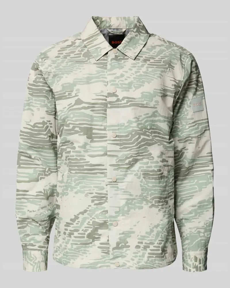 HUGO BOSS Regular Fit Hemdjacke mit Rumpftunnelzug Modell 'LELDON Mint