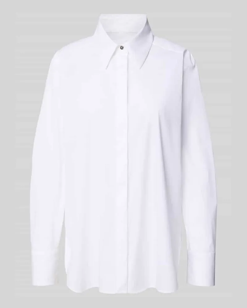Marc Cain Hemdbluse mit verdeckter Knopfleiste Weiss