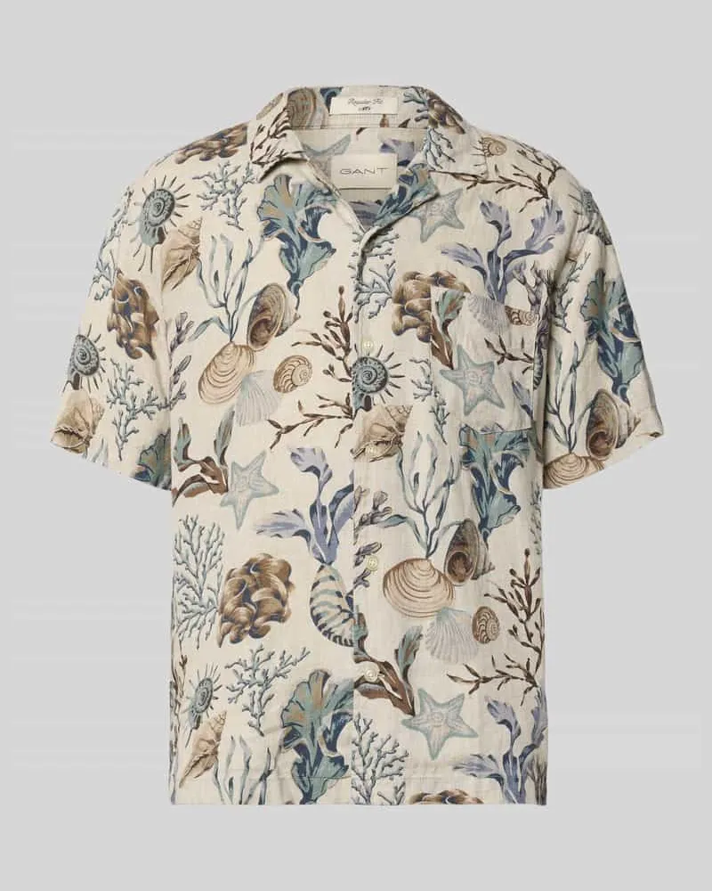 Gant Regular Fit Freizeithemd aus reinen Leinen Beige