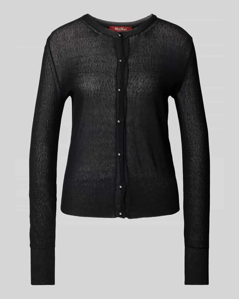 Max Mara Cardigan mit Rundhalsausschnitt Modell 'CORINTO Black