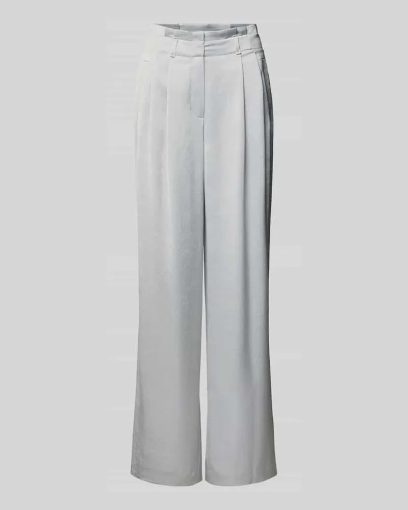 Marc Cain Wide Fit Stoffhose mit gelegten Falten Silber