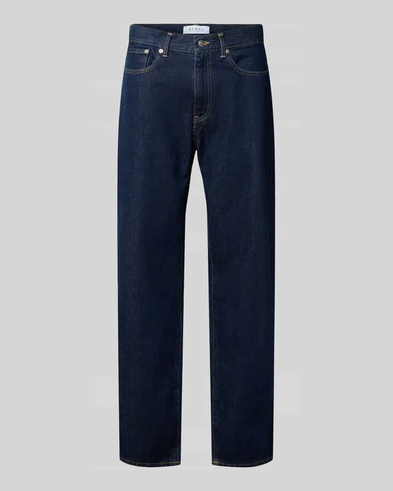 Edwin Jeans Straight Leg Jeans im 5-Pocket-Design Modell 'COSMOS Dunkelblau