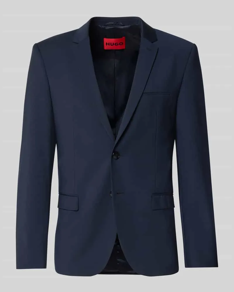 HUGO BOSS Super Slim Fit Anzugsakko aus Schurwoll-Mix Modell 'ARTIM204X Marine