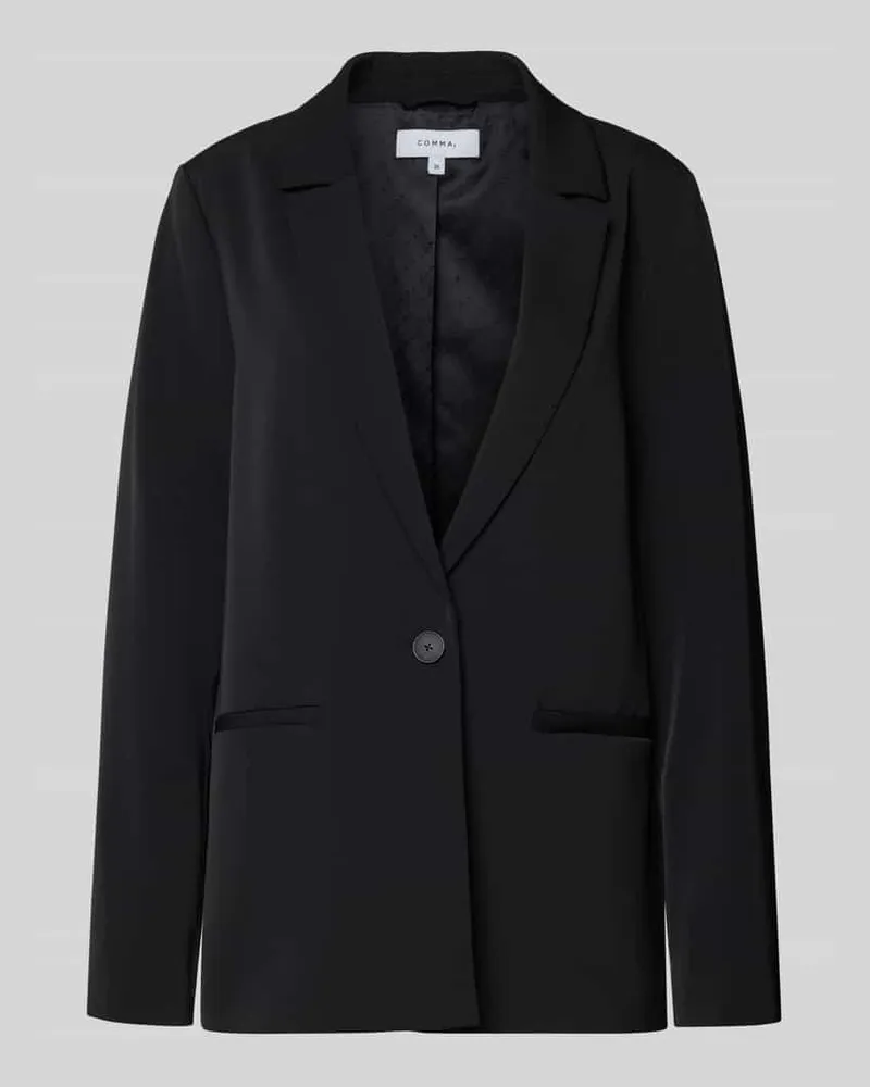 COMMA Relaxed Fit Blazer mit Reverskragen Black