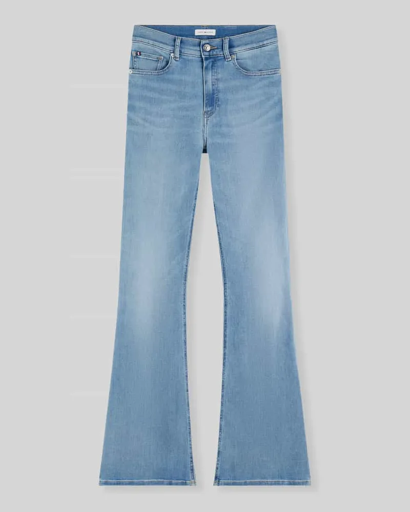 Tommy Hilfiger Bootcut-Jeans aus Baumwoll-Mix Modell 'FLARE KATY RW Hellblau
