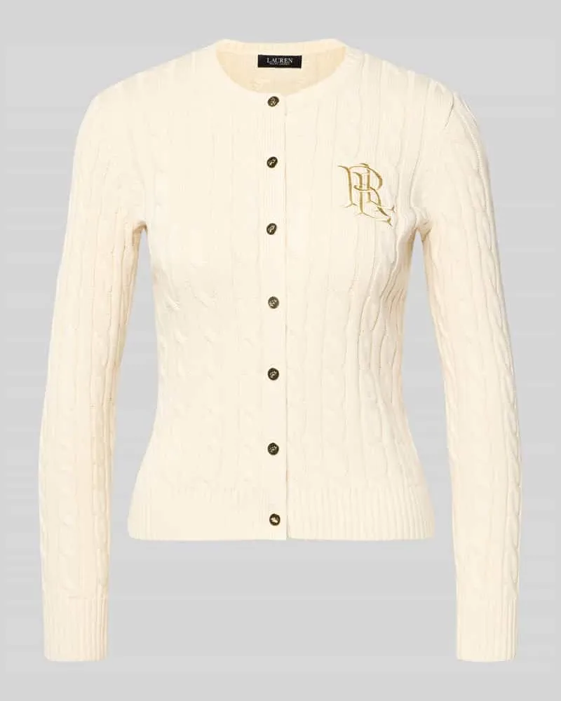 Ralph Lauren Regular Fit Strickjacke aus reiner Baumwolle Modell 'RALHAN Offwhite