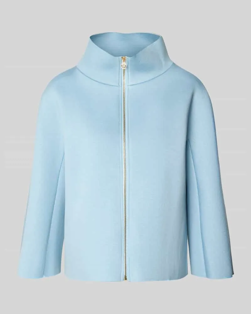 Rinascimento Blazer aus Viskose-Mix mit Stehkragen Hellblau