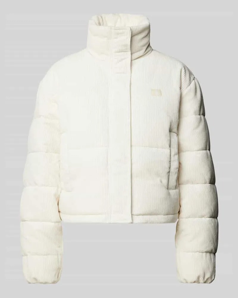 Calvin Klein Steppjacke aus Cord mit Stehkragen Ecru