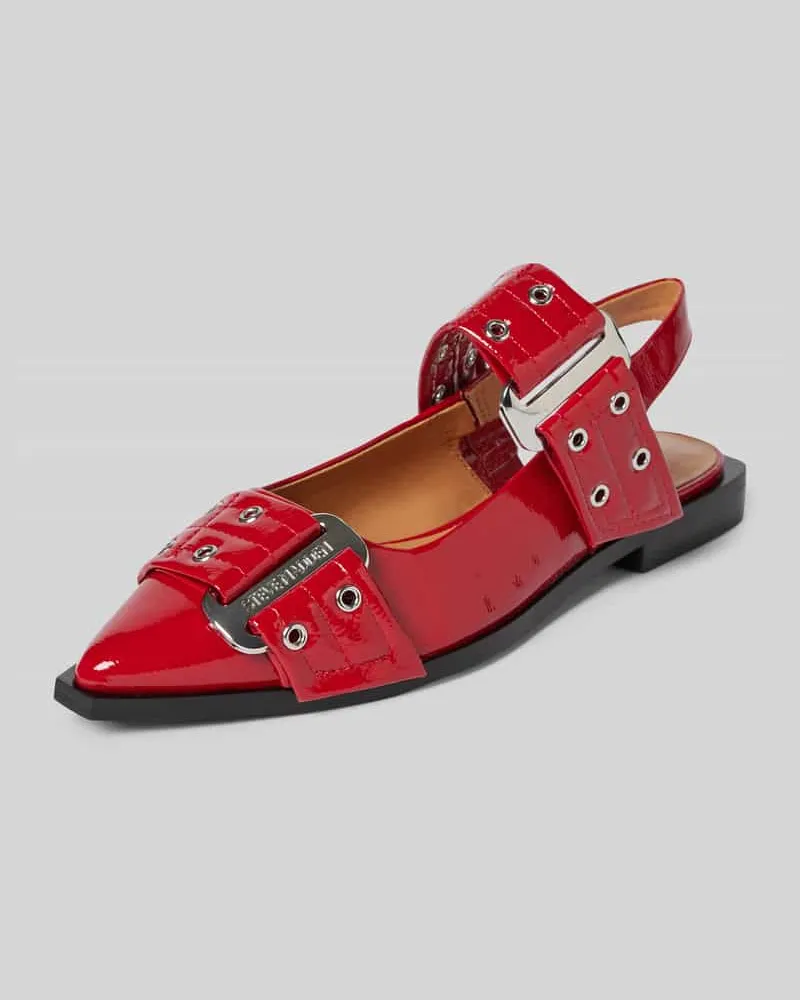 Steve Madden Ballerinas in Lack-Optik mit Nieten Rot