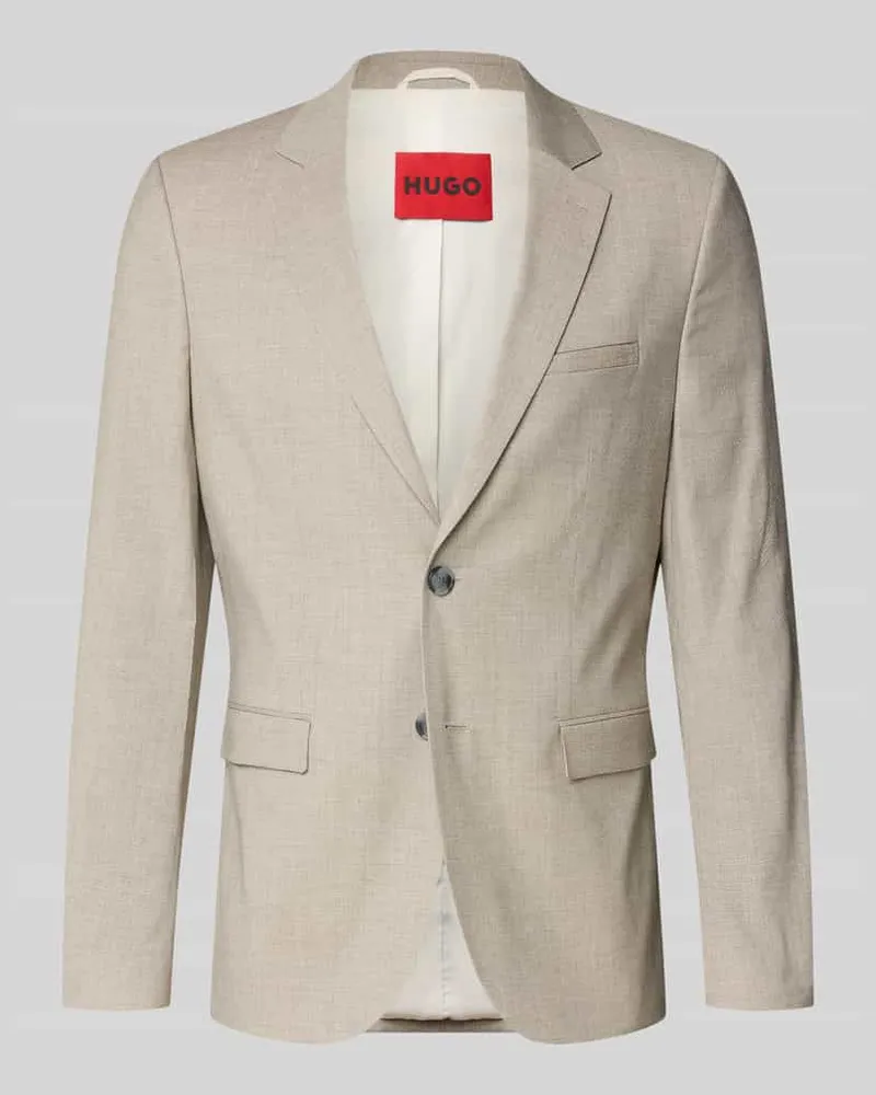 HUGO BOSS Super Slim Fit Sakko aus Viskose-Schurwoll-Mix Modell 'ARTI253X Beige