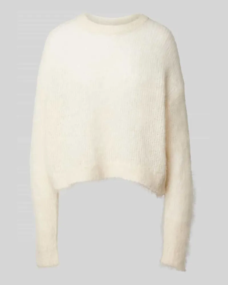 American Vintage Strickpullover mit gerippten Abschlüssen Modell 'BYMI Offwhite