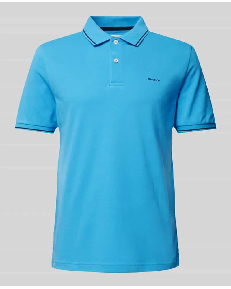 Gant Poloshirt mit Label-Stitching Modell 'TIPPING Royal