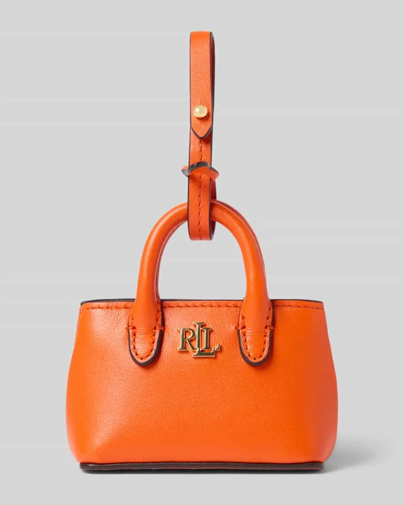 Ralph Lauren Anhänger aus Leder mit Label-Applikation Orange