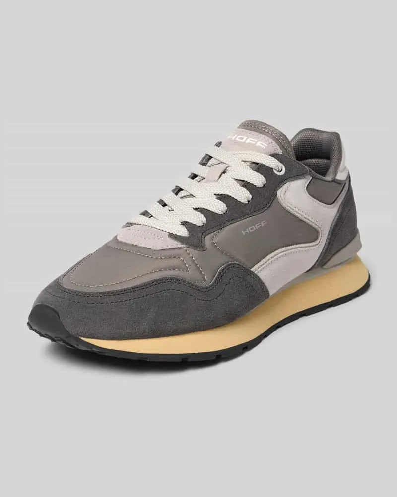 HOFF Sneaker aus Leder-Mix mit Logo-Detail Modell 'City Anthrazit