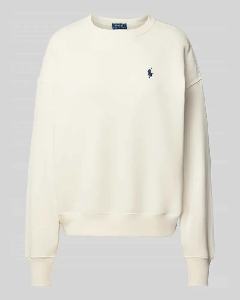 Ralph Lauren Oversized Sweatshirt mit Label-Stitching Offwhite