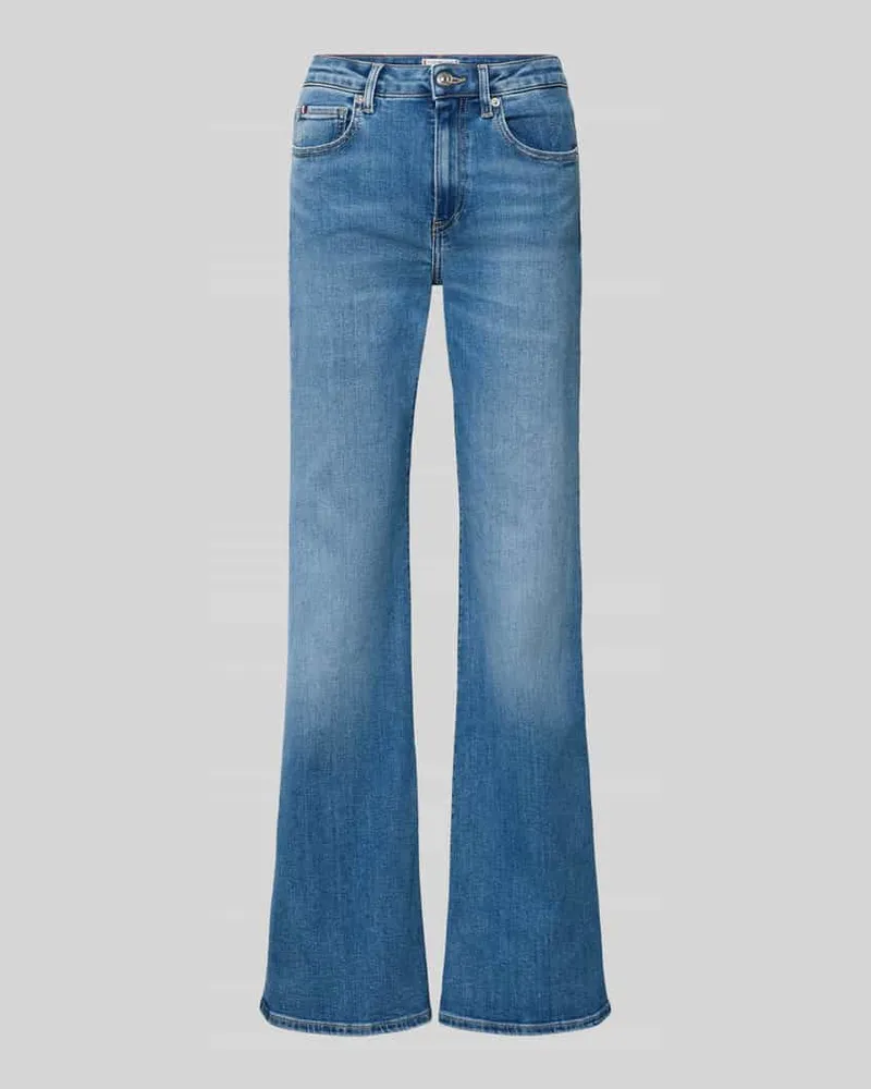 Tommy Hilfiger Wide Leg Loose Fit Jeans aus Baumwoll-Mix Modell 'FINN FLARE Jeansblau