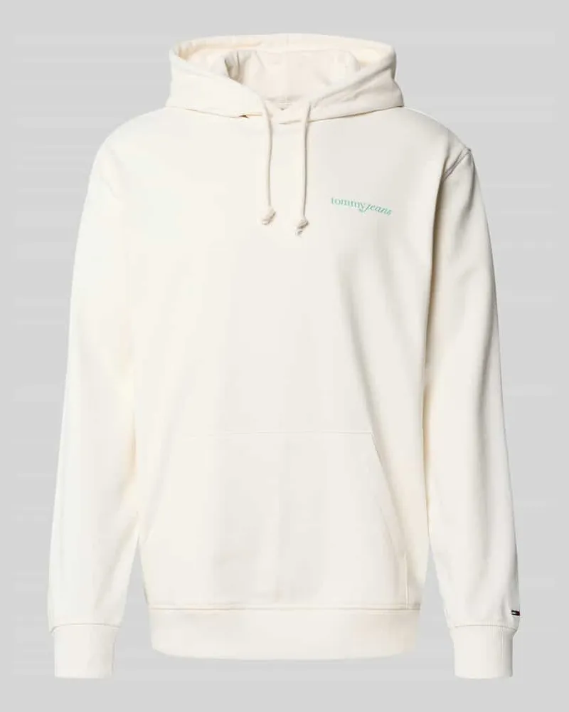 Tommy Hilfiger Relaxed Fit Hoodie aus reiner Baumwolle Offwhite