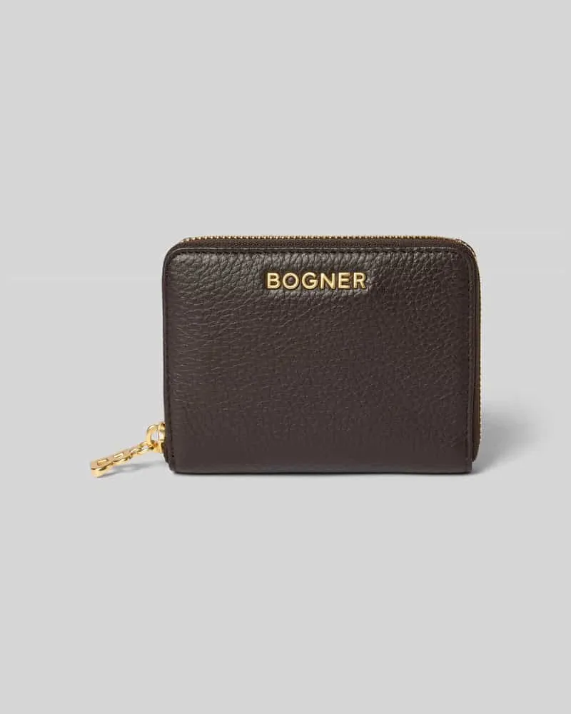 Bogner Portemonnaie mit Label-Detail Modell 'wallis Dunkelbraun