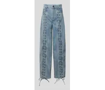 Loose Fit Jeans mit Knopfverschluss