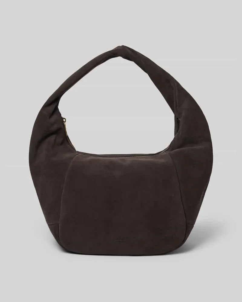 Liebeskind Shoulder Bag aus echtem Veloursleder Modell 'Farrah Dunkelbraun