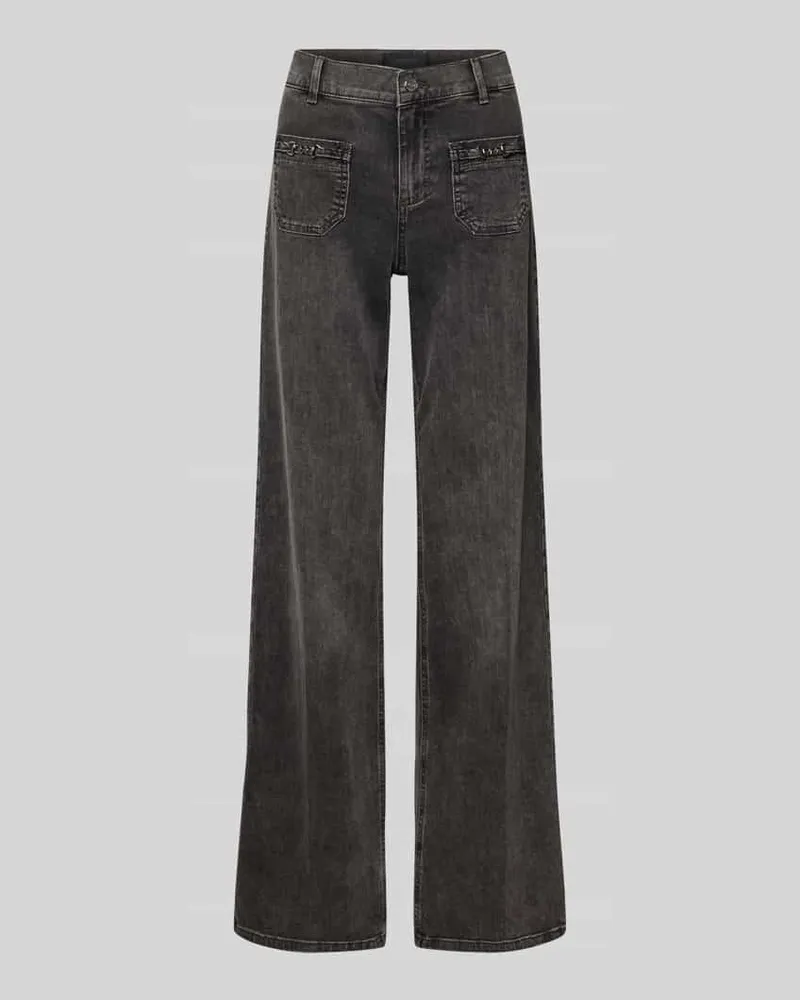 ANGELS  Flared Jeans mit aufgesetzten Taschen Modell 'LIZ SMART BUCKLE Dunkelgrau