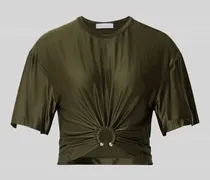 Blusentop aus Viskose-Mix mit Cut-Out