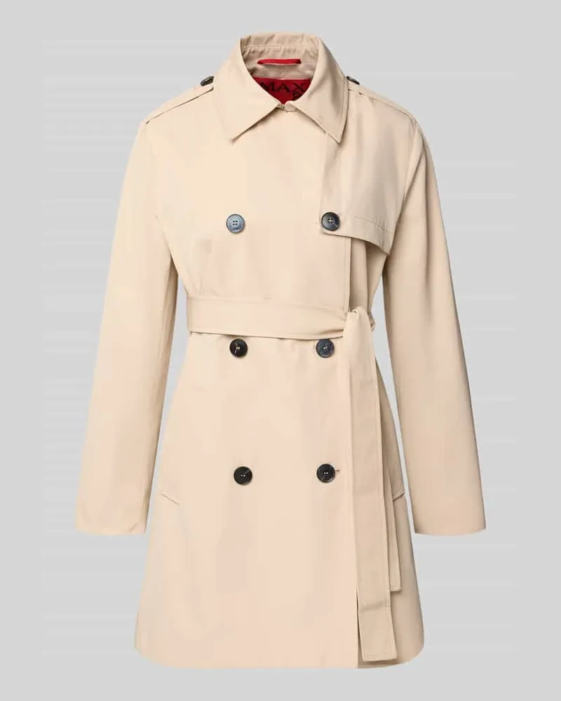 MAX&Co. Regular Fit Trenchcoat mit Baumwoll-Anteil Modell 'ARIS Sand