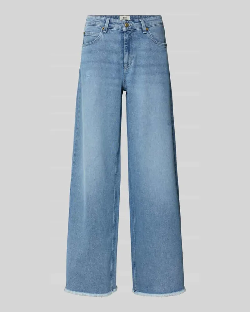 MAC Jeans Jeans mit Fransen Modell 'Nevada Blau