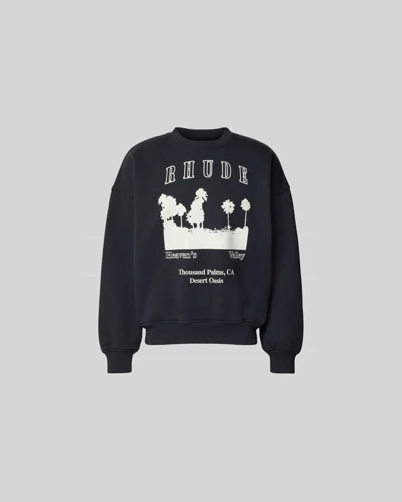 RHUDE Sweatshirt mit Label-Print Black