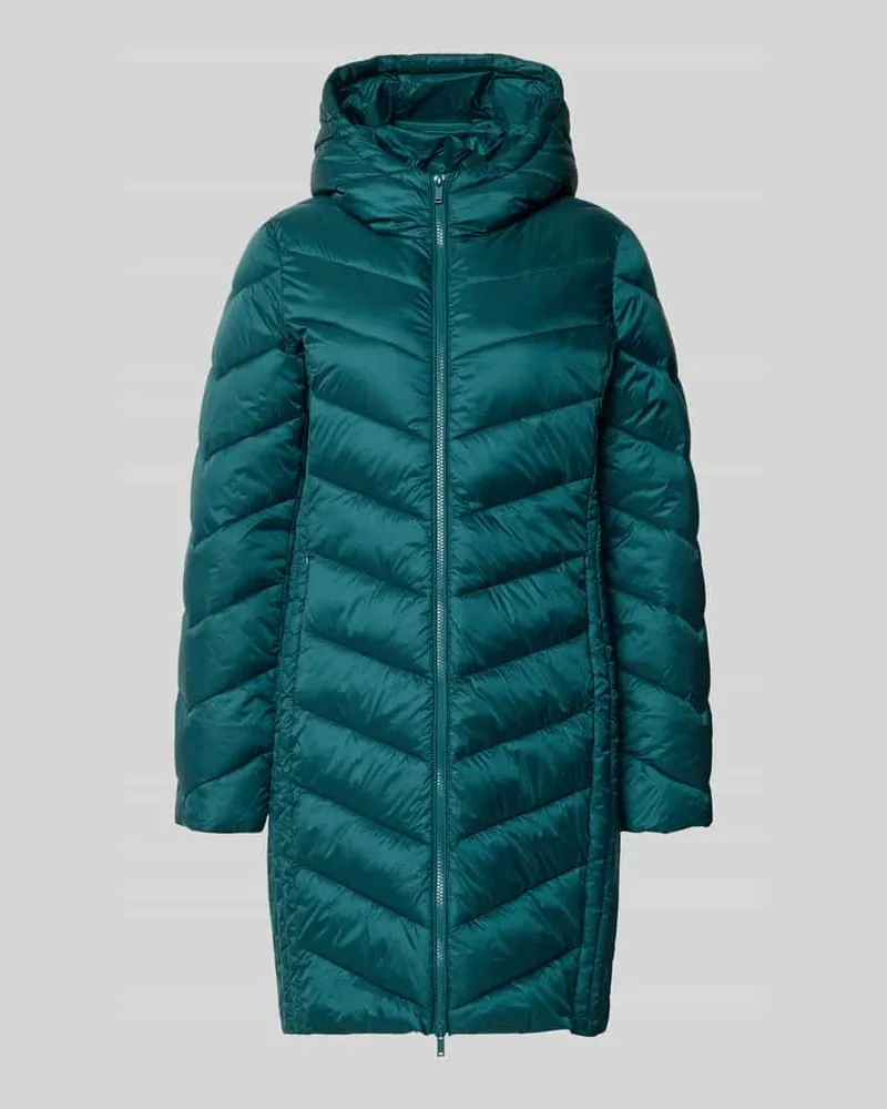 JAKE*S Slim Fit Puffer Coat mit Steppnähten Lagune