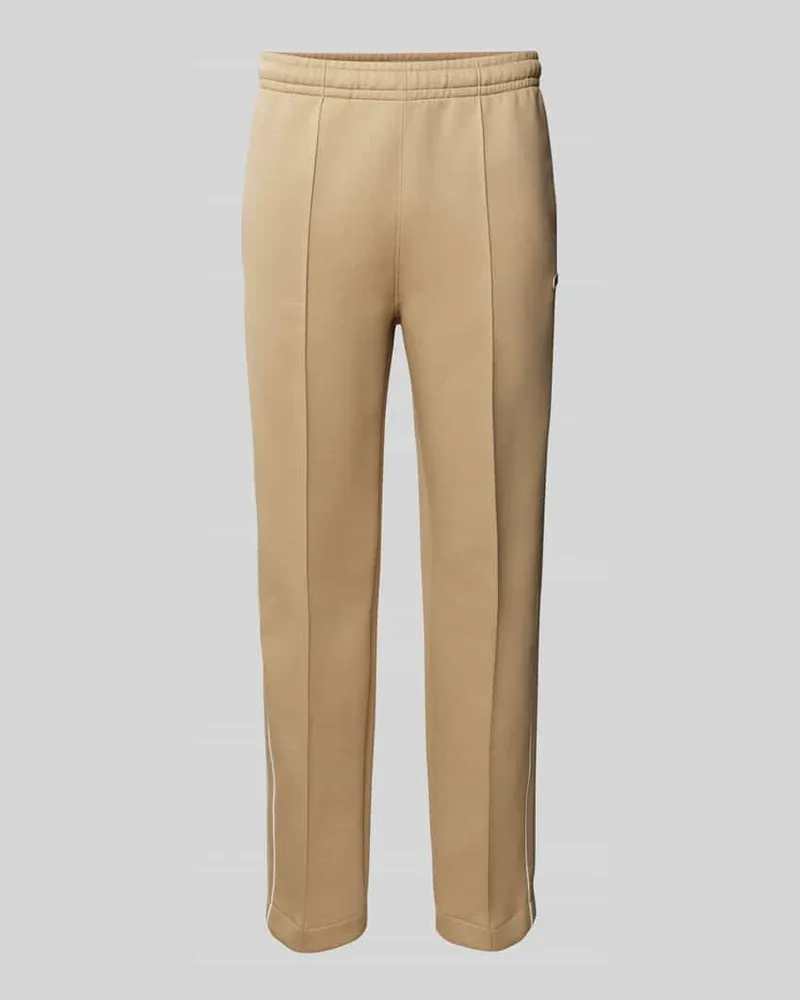 Lacoste Slim Fit Sweatpants mit Label-Patch Beige